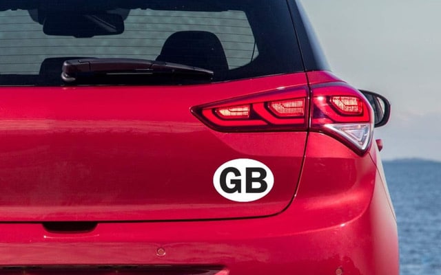 GB Sticker to UK Sticker
