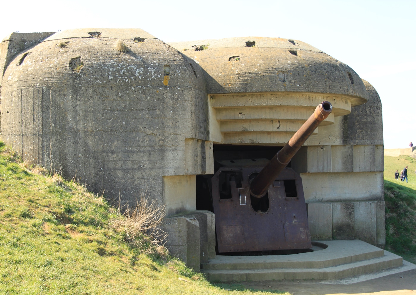 A former gun batter at Longues-sur-Mer in Normandy