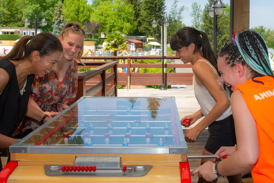 Playing games at Camping Le Chene Gris