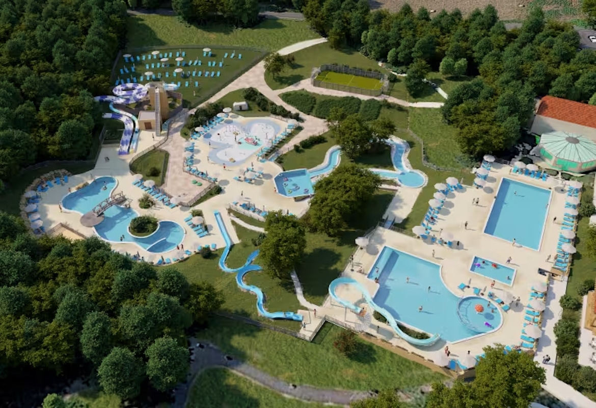 Saint Avit Loisirs Ariel Shot of the Pool, best Eurocamp in France